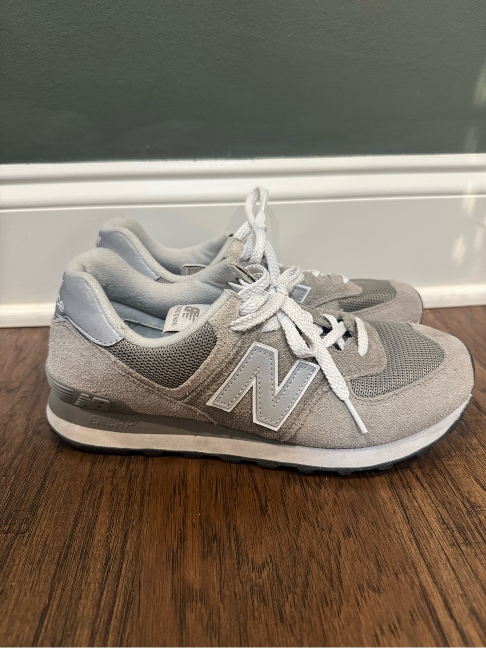 New Balance 574 Gray Suede & Mesh Women's Sneakers